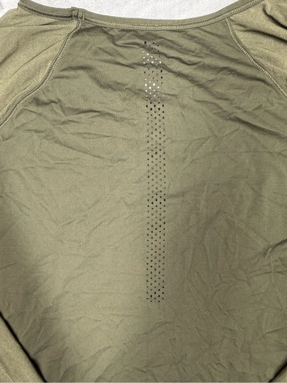 lululemon athletica Olive Green Swiftly Tech Mesh Sleeve shirt